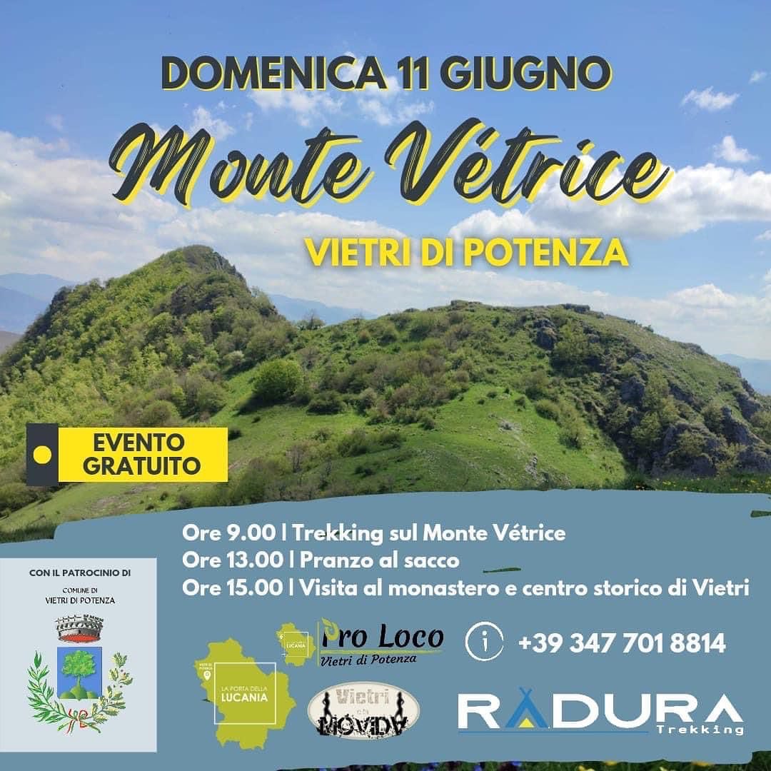 🏔️Alla scoperta del nostro territorio! 🏔️
🥾ESCURSIONE sul MONTE VÉTRICE 🥾
⬆️ 1154 mt
📣 Le associazioni Pro Loco Vietri di Potenza e Vietri e la Movida, in sinergia con Radura Trekking, con il patrocinio del Comune di Vietri di Potenza, propongono una giornata alla scoperta del territorio vietrese.
🗓️ Domenica 11 giugno
ℹ️ Tutte le informazioni e i numeri utili nella locandina.
✅ La partecipazione è gratuita e non comporta alcuna quota di iscrizione.